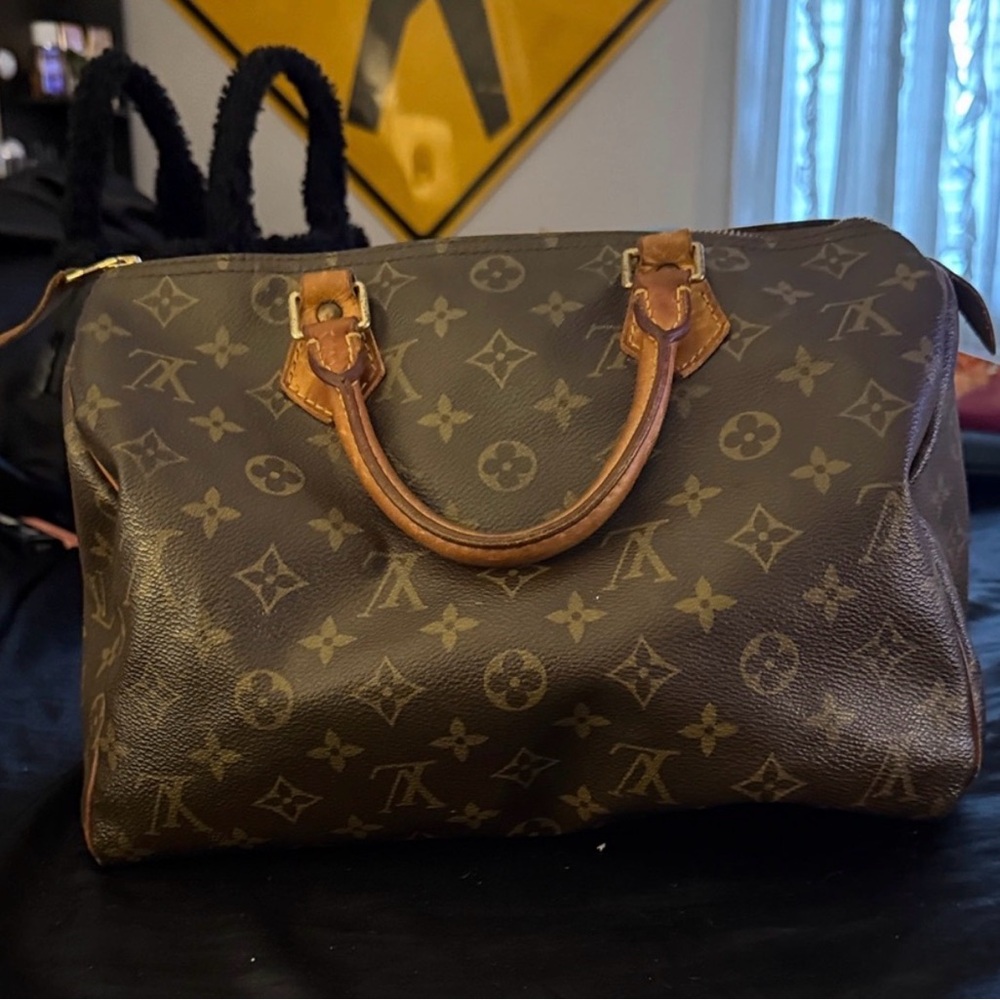 Elegant Brown Monogram Satchel